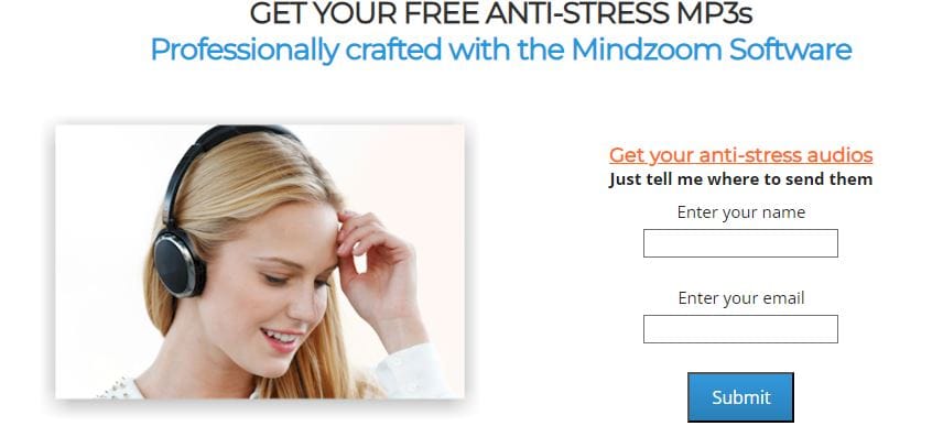 Mindzoom Subliminal Antistress free audio