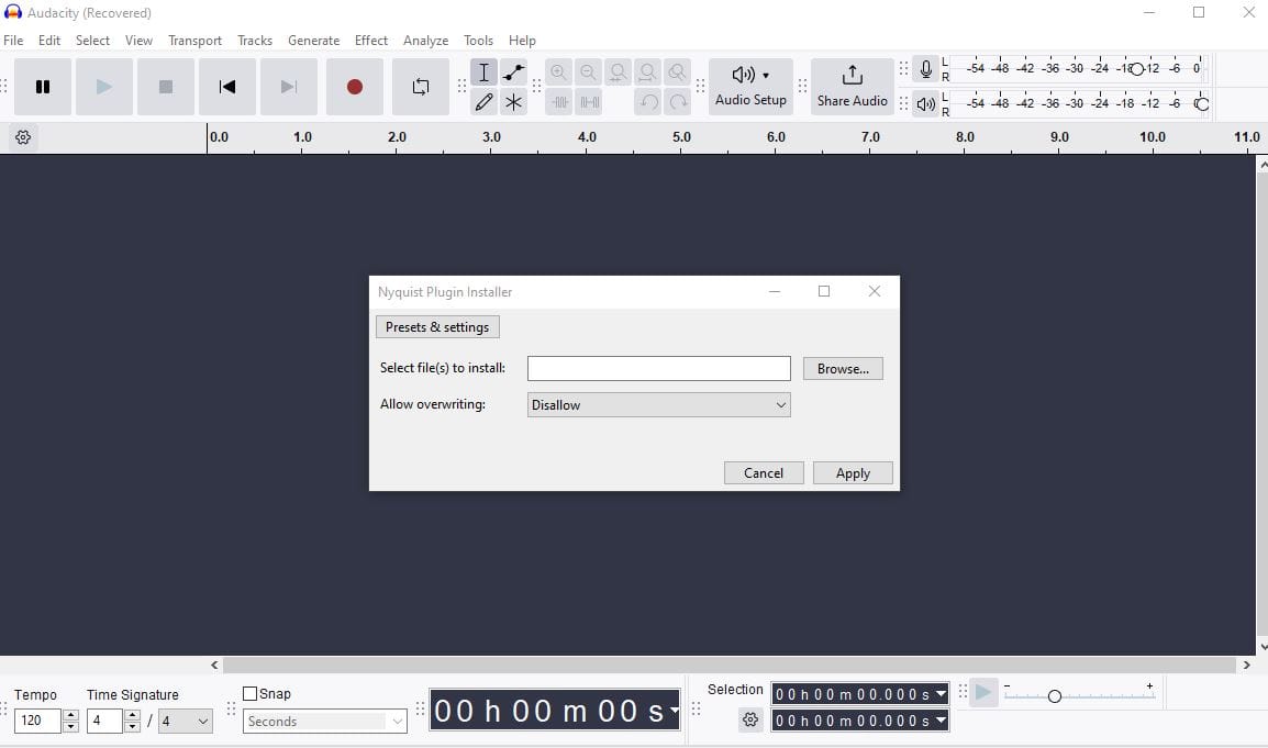 Audacity nyquist installer
